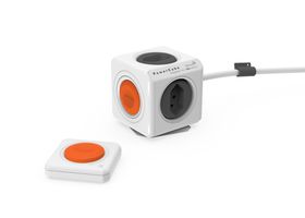 PowerCube Extended Remote 4xT13 - 4xT13, 1.5m Zuleitung T12-Stecker, Fernbedienung ohne Batterie (Kinetic), weiss/orange