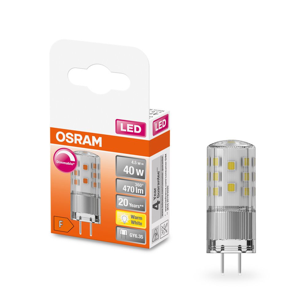 LED PIN 12 V DIM - GY6.35, 470Lm, 2700K, 4.5W, 12V