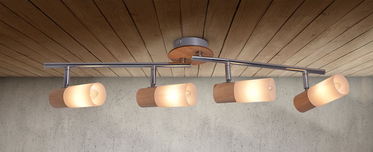 4er Wand. u, Deckenspot Todtnau - E14, 20W, IP20