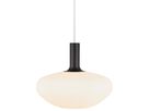 Alton 35 Pendelleuchte - E27 60W schwarz / Opalweiss glas 35cm Durchmesser
