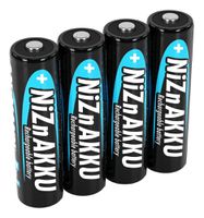 NiZN Akku Mignon AA 2500mWh 4er - Mignon AA Akku 1600 mAh
