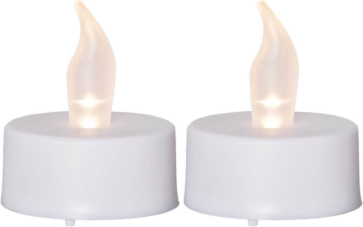 Luce da tè a LED 2 set Paulo - Indoor, weiss, mit Timerfunktion, D=4cm, H=4cm
