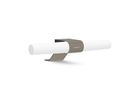 Helva,  Doppel- Wandleuchte, Nickel - LED Modul, 9W, IP44