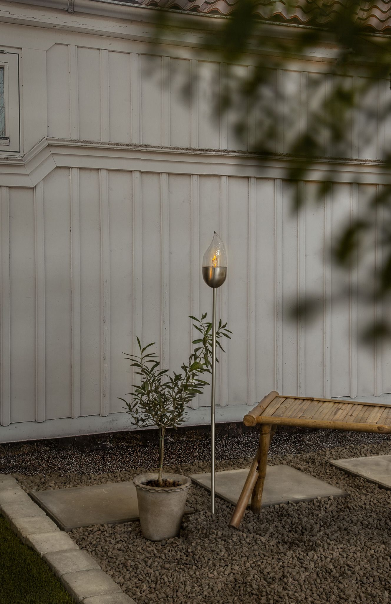 Solar Leuchte Olympos - Rostfreier Stahl, Lichtfarbe Gelb