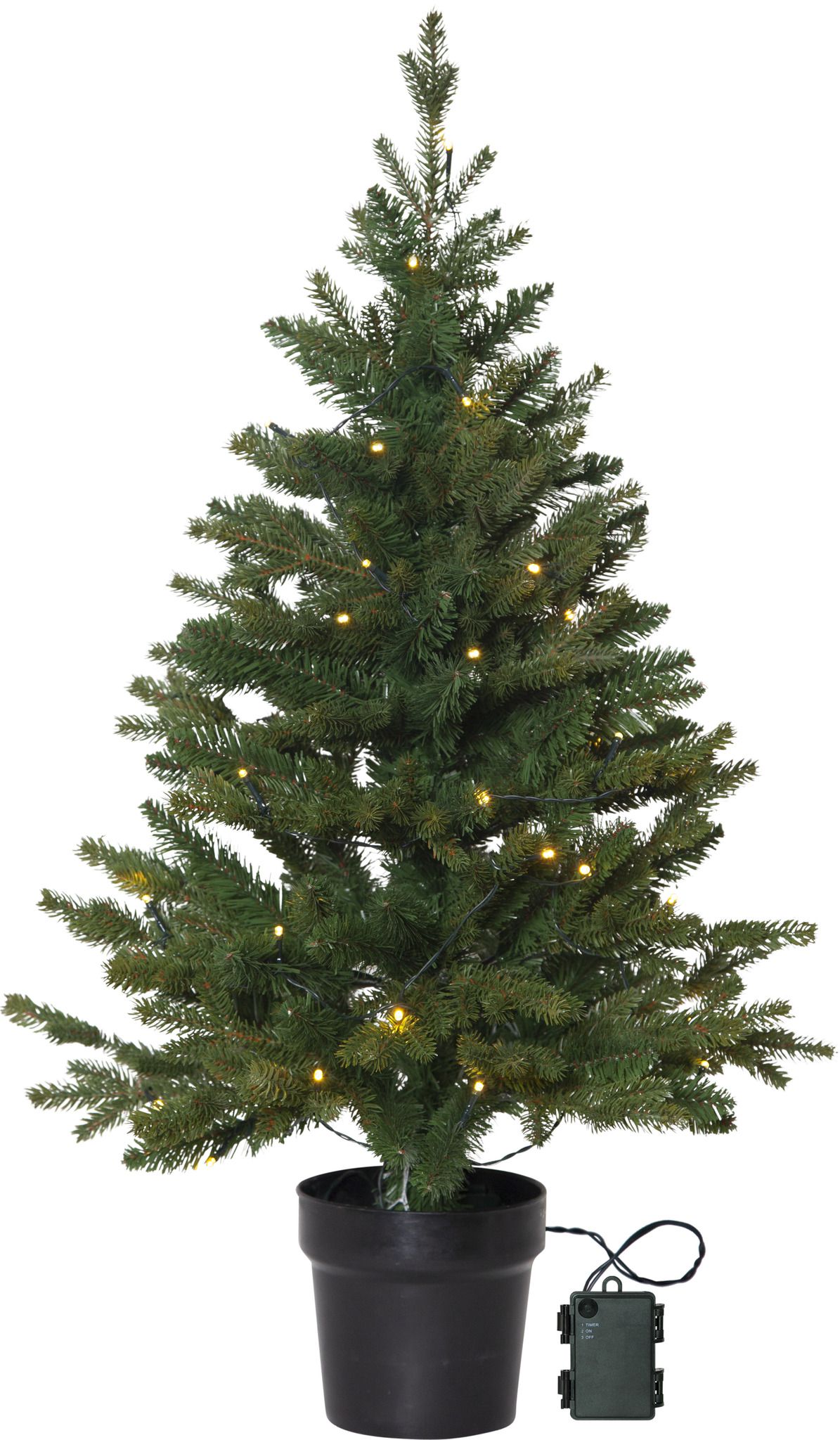 Künstlicher Weihnachtsbaum  Byske - grün, 40 LED's, 90cm Höhe