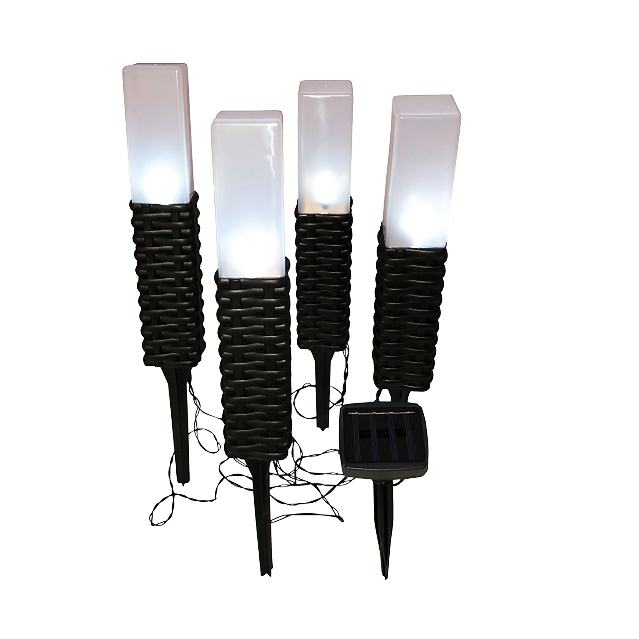 4er-Set LED-Outdoor-Erdspieß - IP44, kaltweiss, W