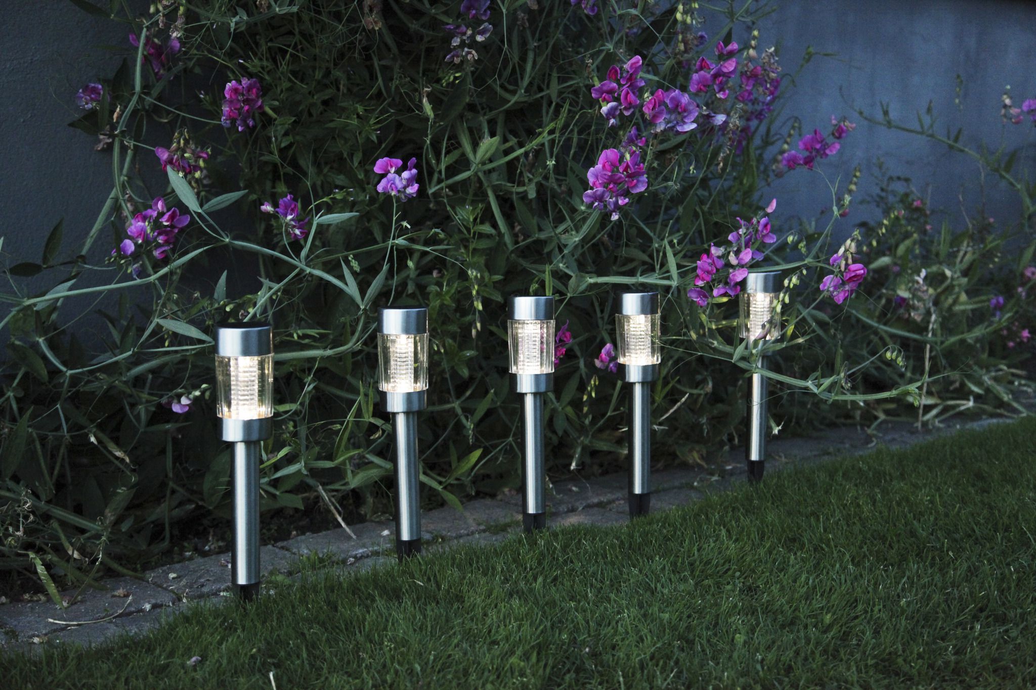 Display Solar Lights Bastia - Rostfreier Stahl, Lichtfarbe Weiss, 20 Stück im Display