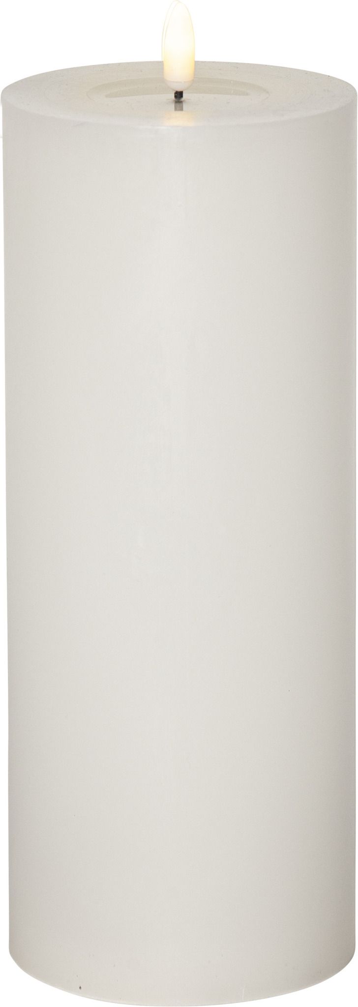 LED Pillar Kerze Flamme Flow Big - Indoor, Weiss, 27.50 cm Höhe, Timerfunktion