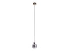 Singel Pendelleuchte FUMOSO - E14, max. 1x40W, IP20, schwarz + holz, nicht dimbar, exkl. Leuchtmittel, D=130mm, H=1200mm