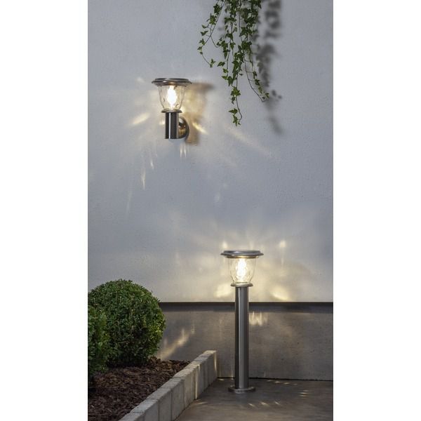 Solar Wandlaterne Pireus - Rostfreier Stahl, Lichtfarbe Warmweiss