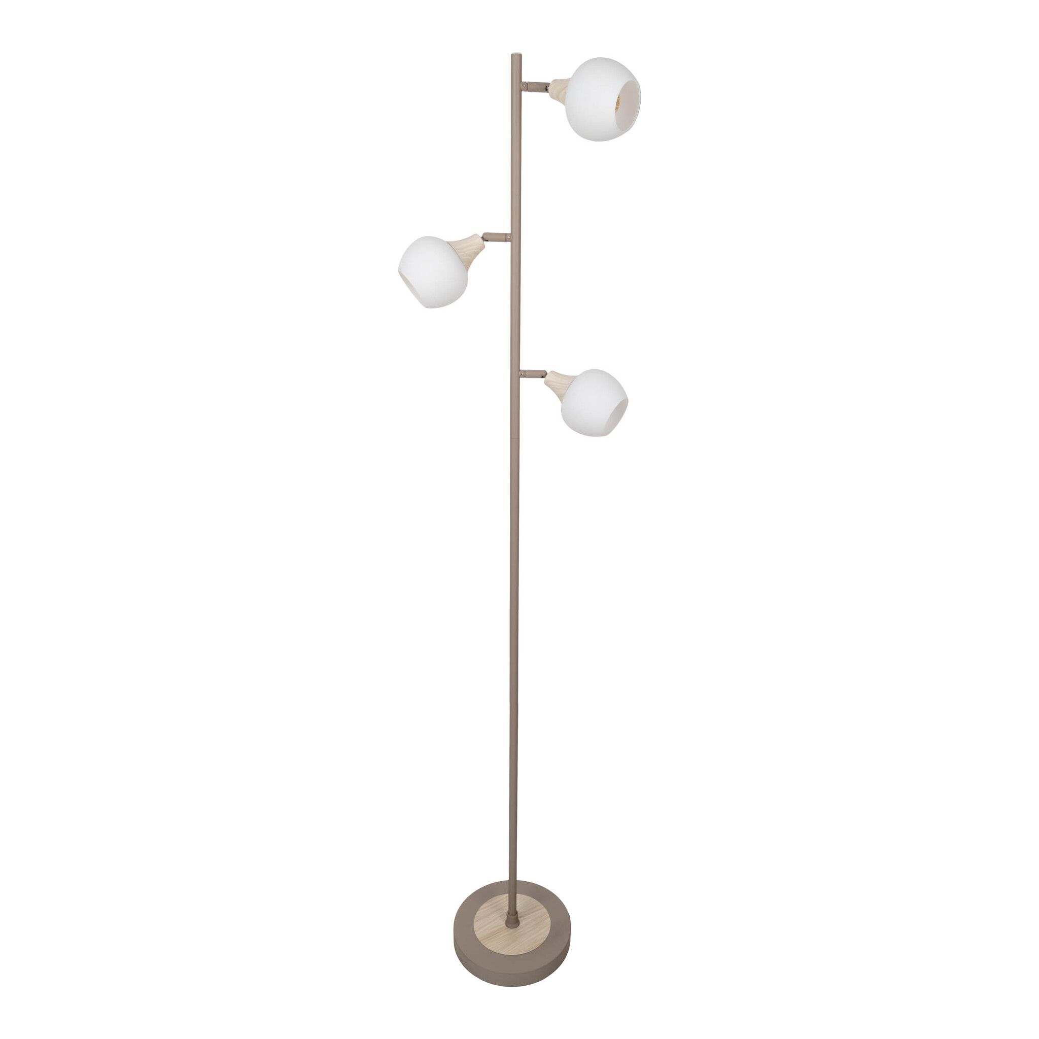 3er Stehleuchte  MONACO  H: 150cm beige - IP20, E14, Beige