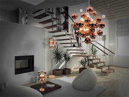 Pendelleuchte Explosion Copper (Kupfer) - G9, max. 10x20W, IP20, kupfer, nicht dimmbar, exkl. Leuchtmittel, D=650mm, H=650mm, PL=1500mm