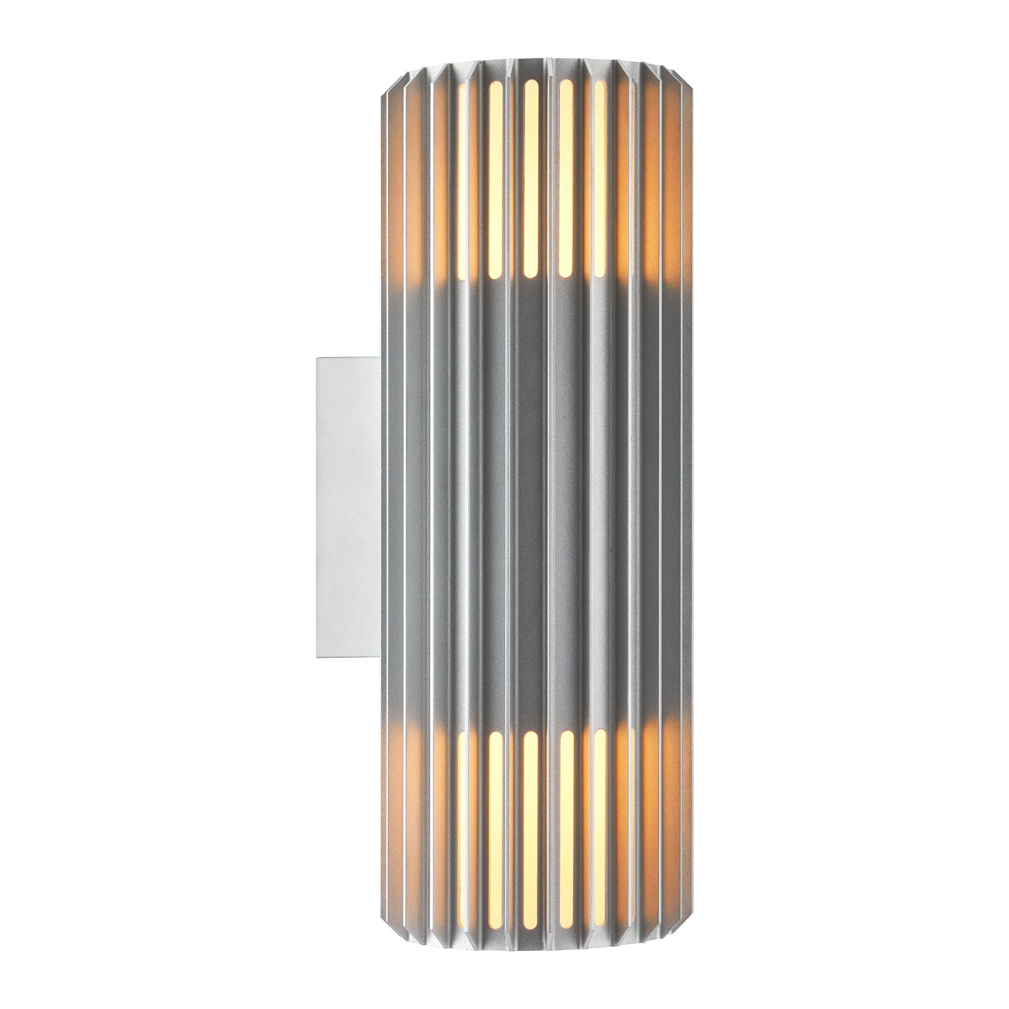 Wandleuchte ALUDRA Double - 2xE27 (exklusiv), max.15W, IP54, aluminium