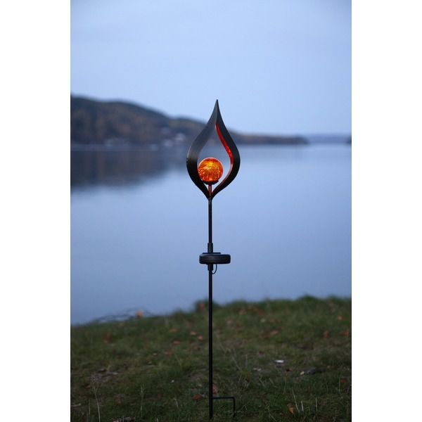 Solar Decoration Melilla - Schwarz, Lichtfarbe Amber