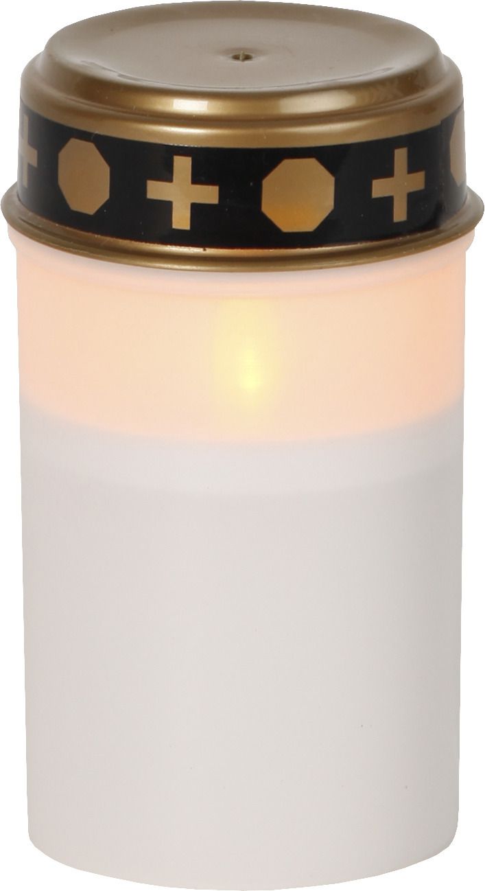 Bougie de tombe LED Serene - Outdoor, Opaque, 12cm Höhe, Timerfunktion