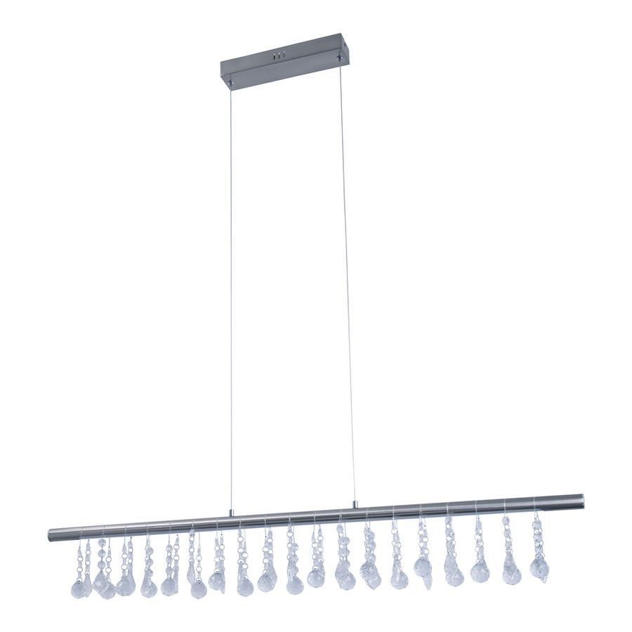LED Pendelleuchte Nobilis L: ca. 100 cm - satin-nickel - LED, 23.6W, IP20