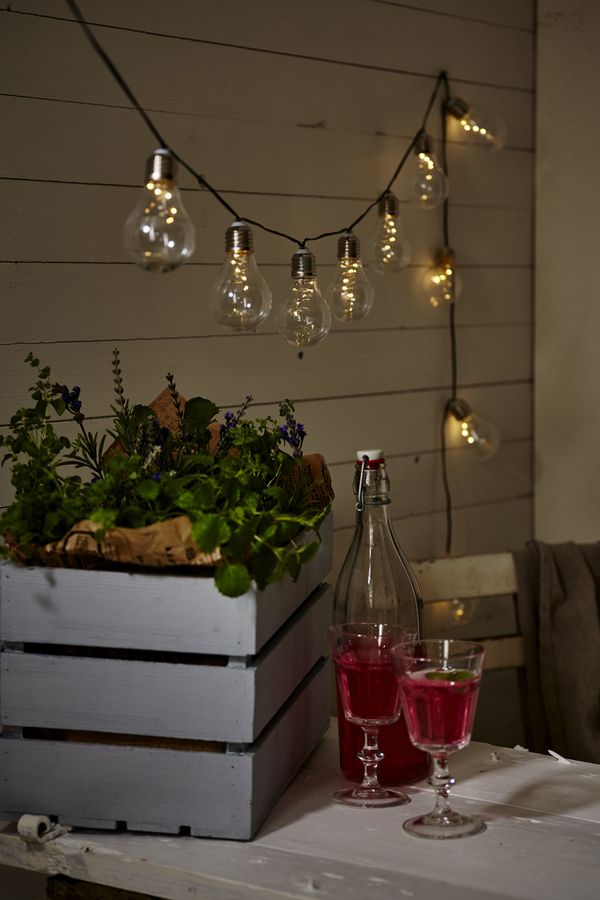 Solar Lichterkette Glow - Transparent, Lichtfarbe Warmweiss