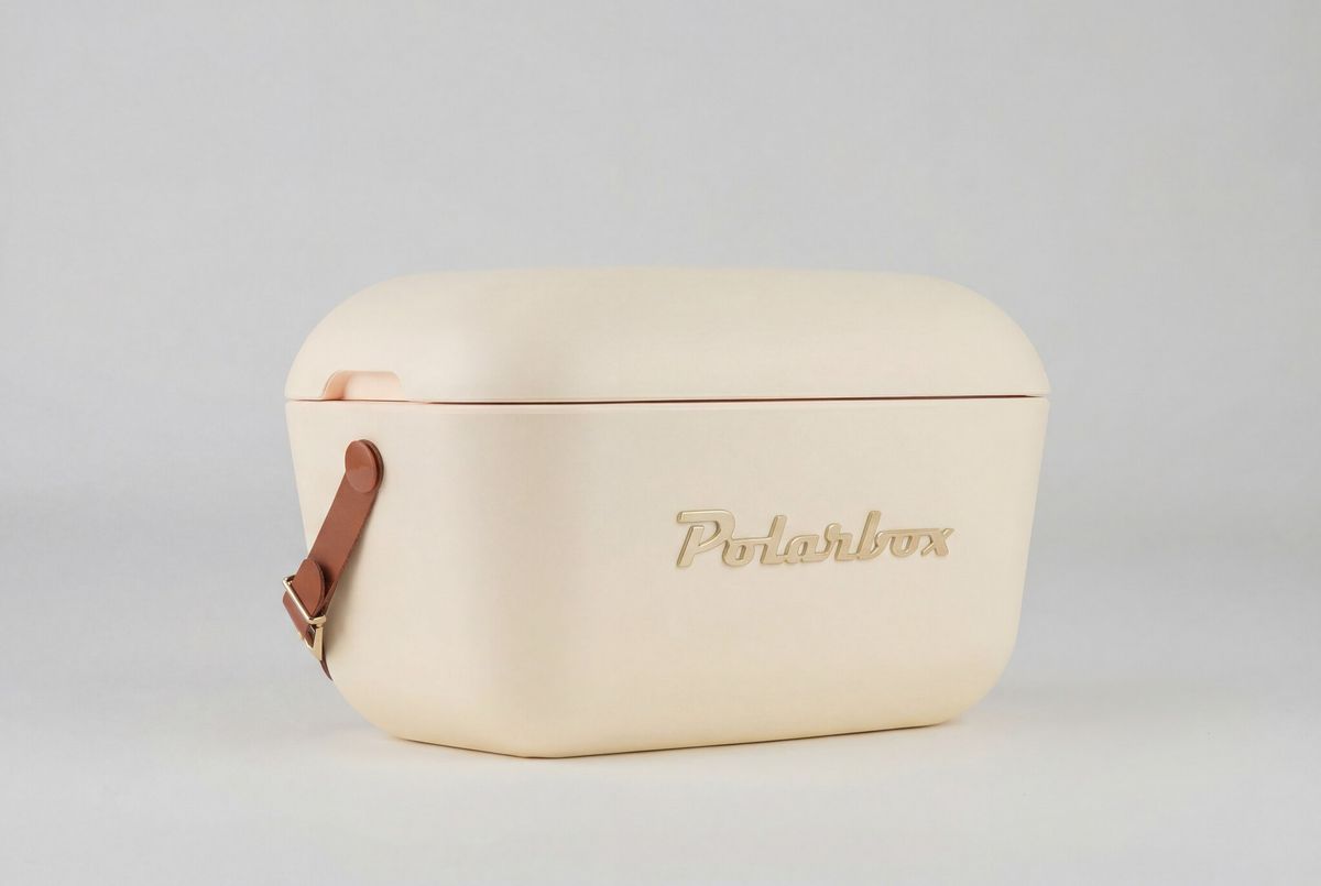 Polarbox Retro Cooler Nevera Cream Gold 12l - Kühlbox, 12l, Vintage Design