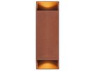 Nico Square 22, Wandleuchte, Rost - GU10, IP54, max.35W