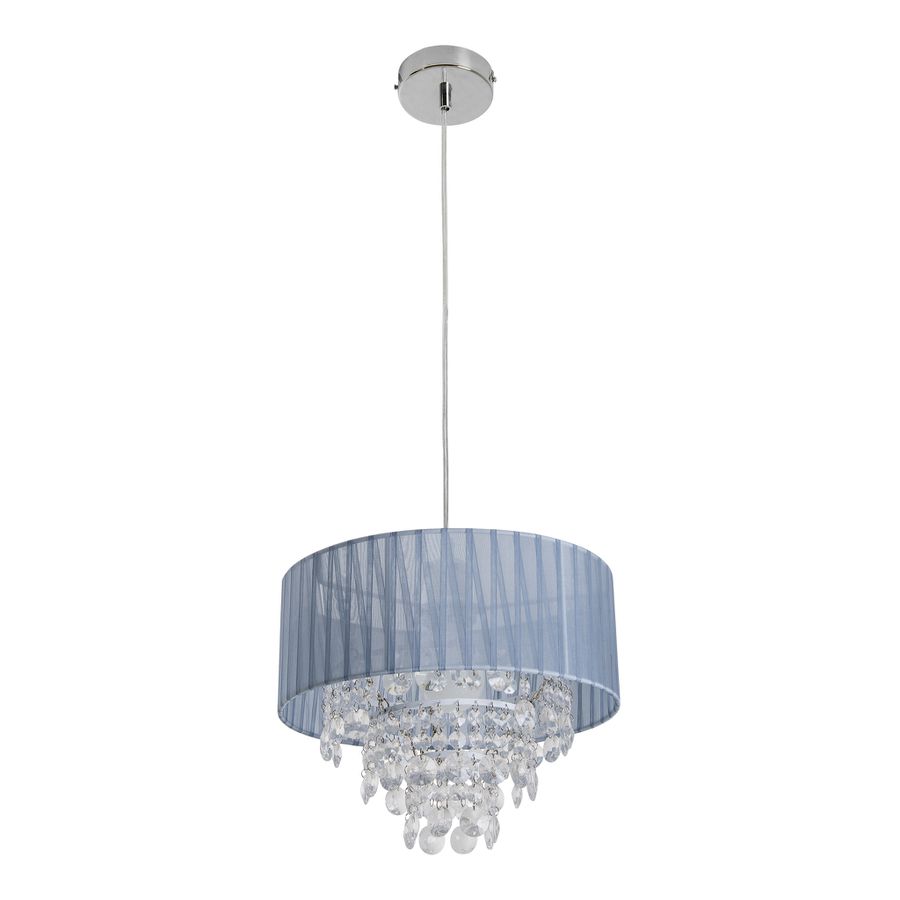 Deko-Pendelleuchte Kristallo grau - E27, 40W, IP20