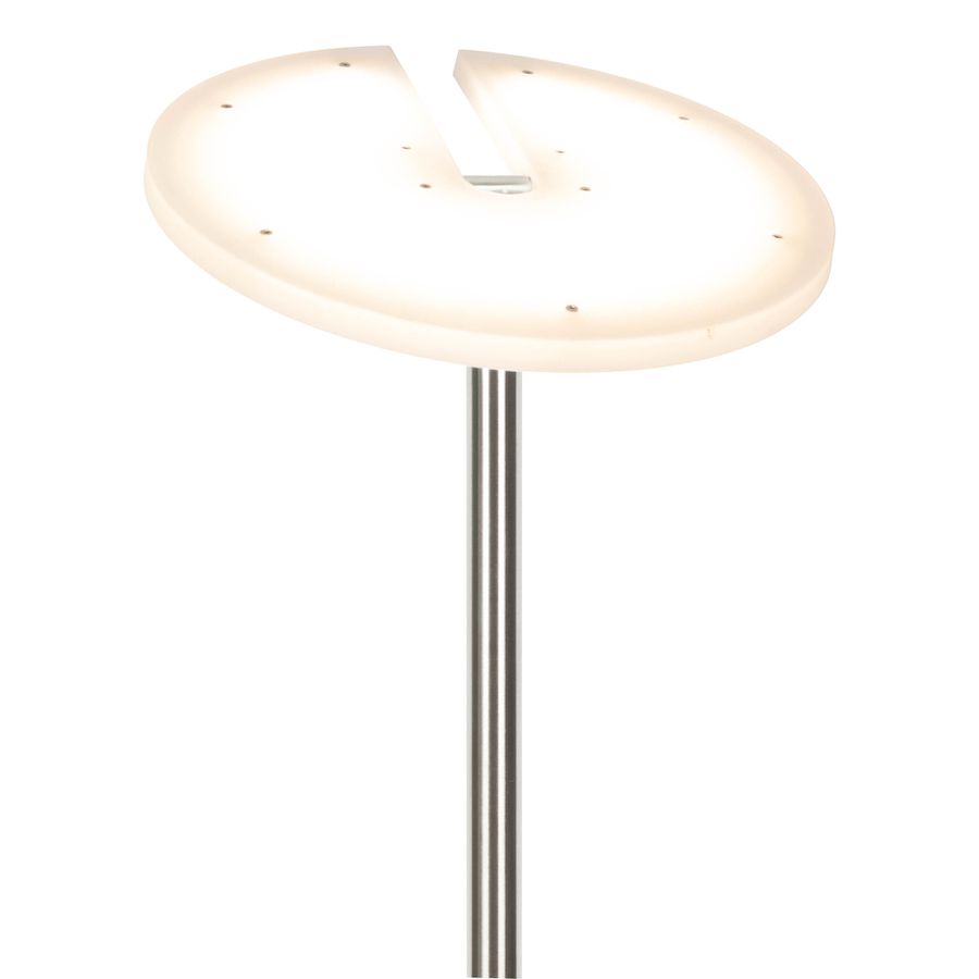 LED-CCT Stehleuchte  SAMIRO  inkl. Lesearm H: 180cm satiniert /stahl-blank - IP20, LED-Modul, Stahl-Blank