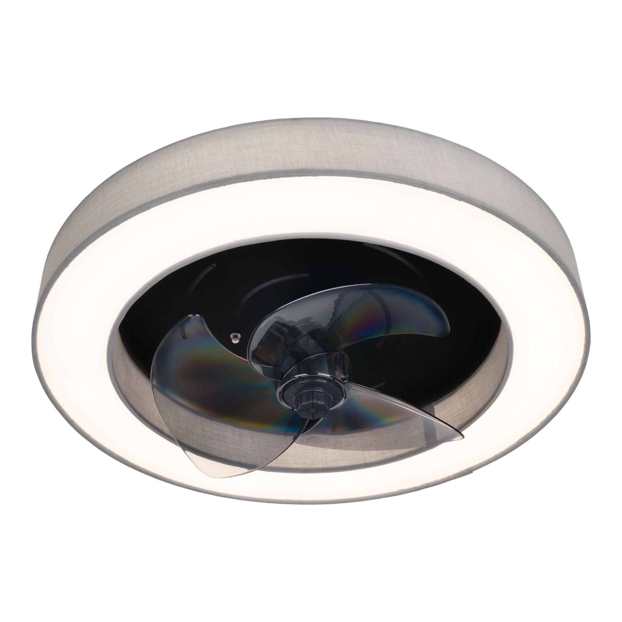 LED-CCT Deckenleuchte  VALENTO  inkl. Ventilator : 51cm grau - IP20, LED-Modul, Grau