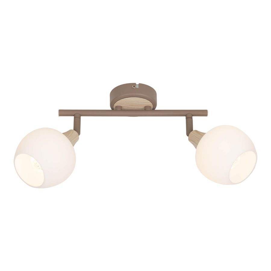 2er Deckenleuchte  MONACO  L: 28cm beige - IP20, E14, Beige