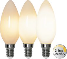 LED Leuchtmittel E14 C35 Opaque Filament RA90 3-step - E14, 380Lm, 2700K, 4W, 220-240VAC