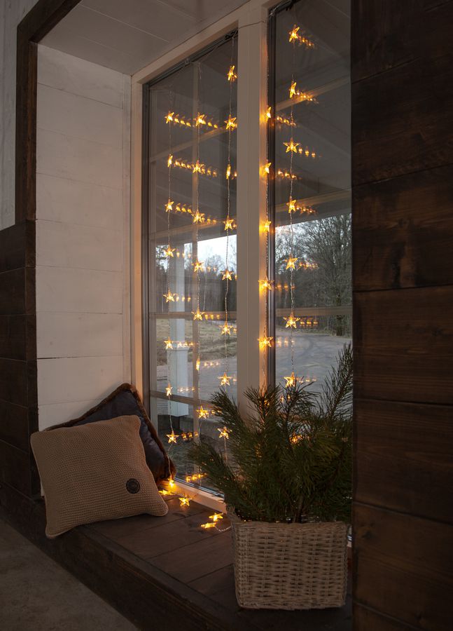 Tenda Luci  a stella - IP20, Warmweiss, 50 LED