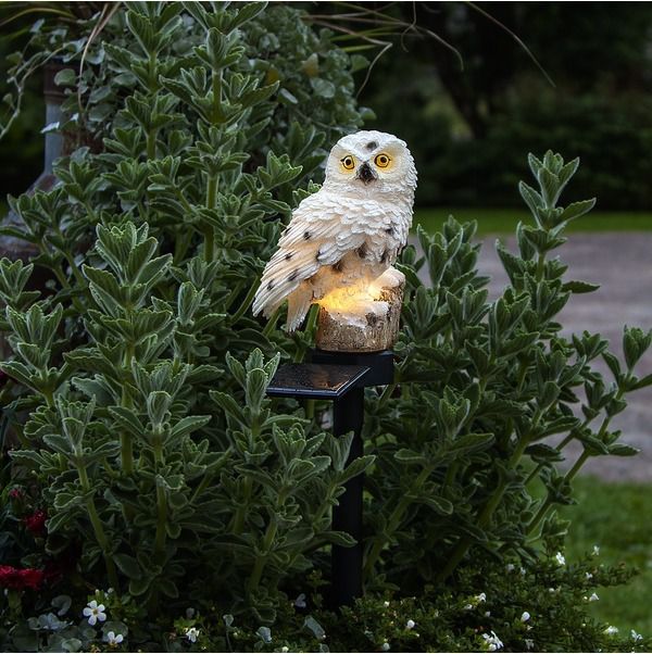 Solar Decoration Owl - IP44, Warmweiss, Dämmerungssensor