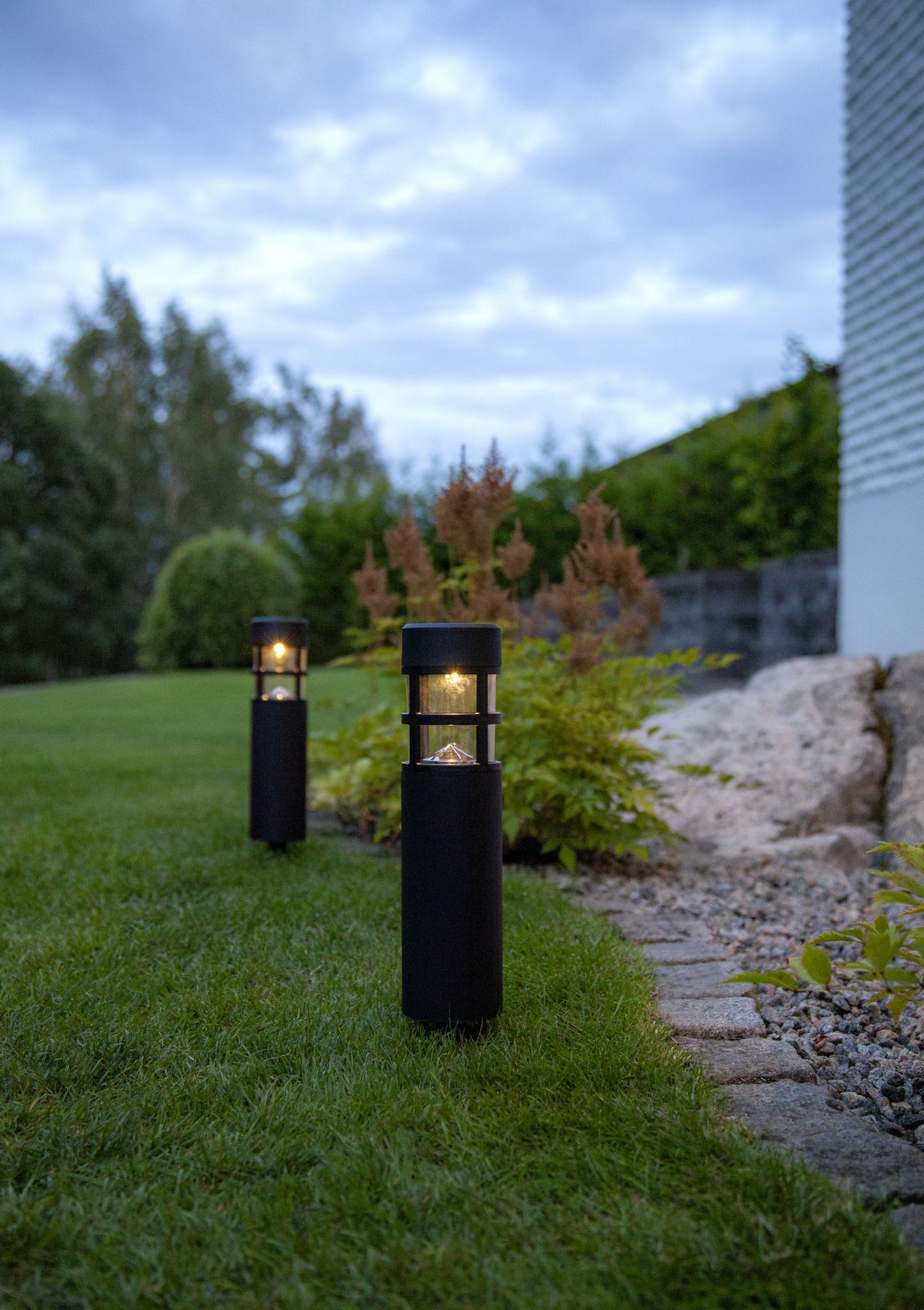 Solar Poller 2 Pack Rundi - IP44, Warmweiss, Dämmerungssensor