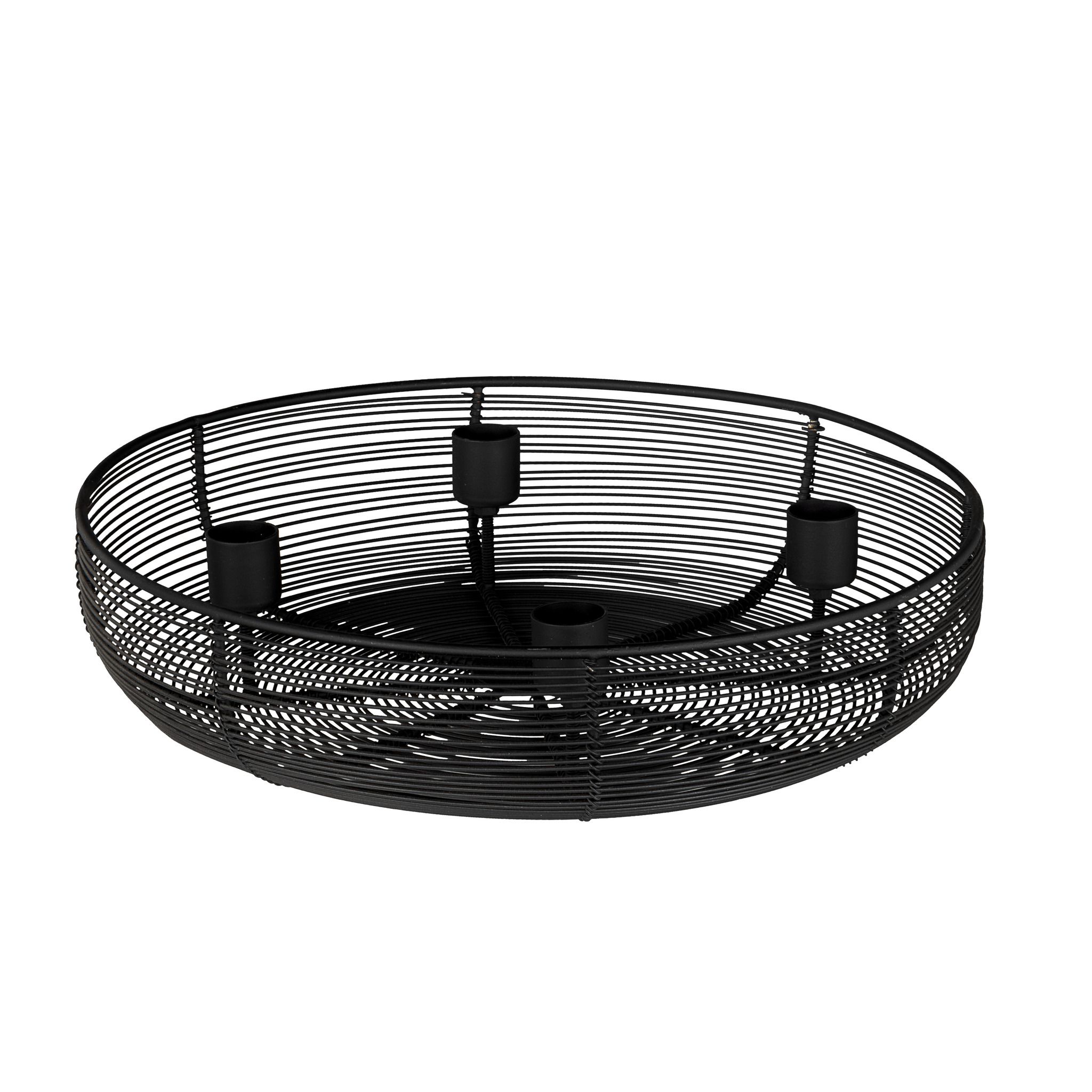 KORB M.KERZENHALTER Ø305X70 SW - KORB M.KERZENHALTER Ø305X70 SW