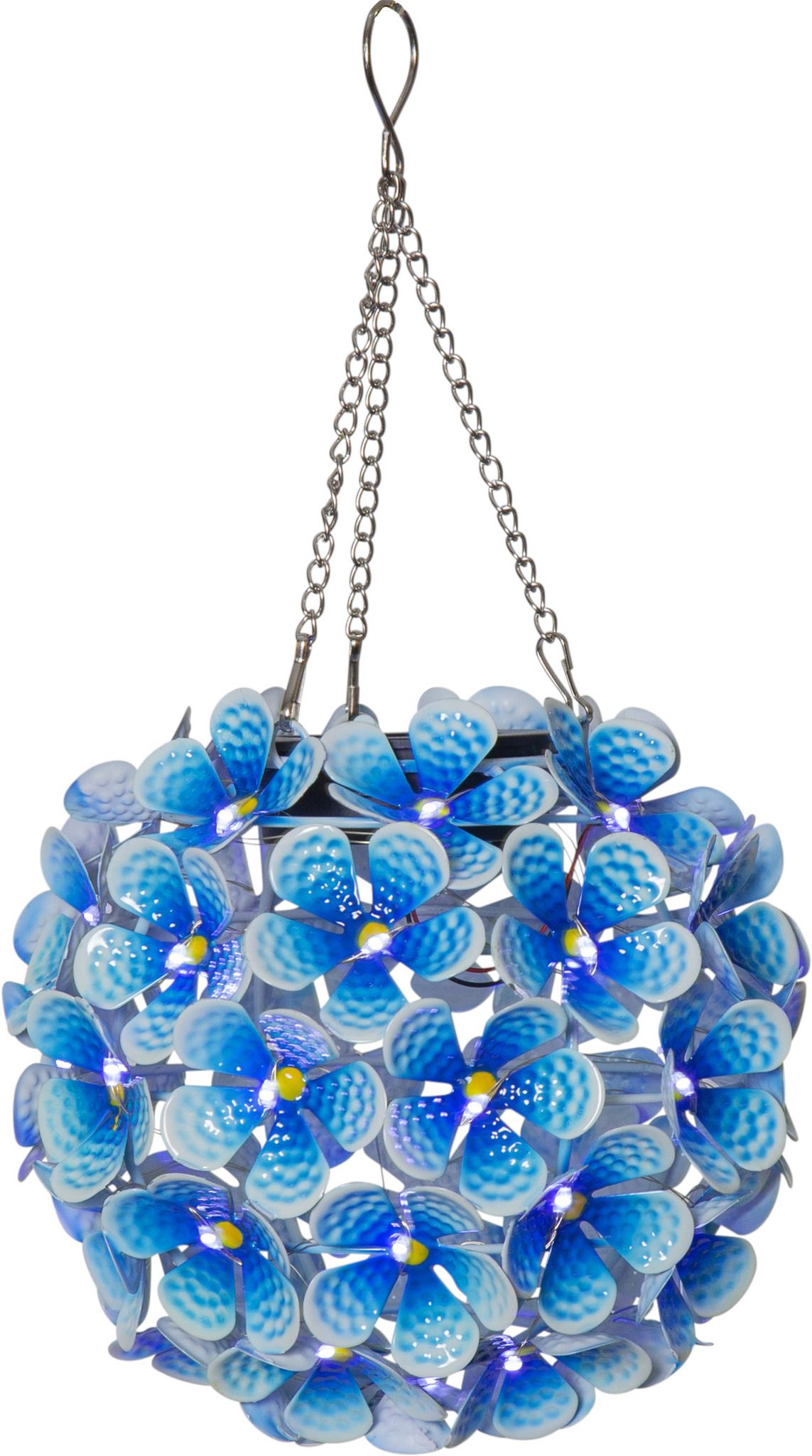 Solar Decoration Hortensia - Blau, Lichtfarbe Weiss
