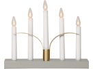 Kerzenleuchter Lilja - IP20, Grau, Kaltweiss