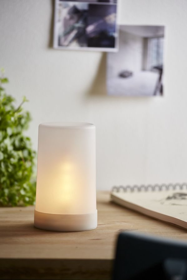 LED Pillar Kerze Flame Kerze - Outdoor, Weiss, 14.5cm Höhe, IP44, Timerfunktion