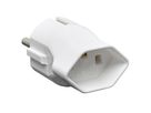 Reiseadapter CH-SchuKo - CH-T23 nach Schuko, 16A, kein Kinderschutz, weiss