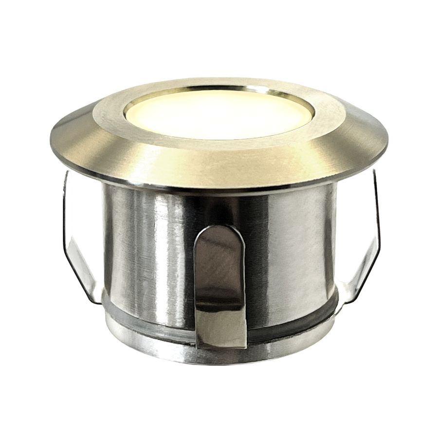24V Bodeneinbauspot Duopack 34mm - 24V DC, 2x0.6W, 50lm, 3000K, IP67, edelstahl