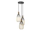 3er Pendelleuchte  WIRELLA  L: 48cm schwarz/gold - IP20, GU10, Schwarz-Gold
