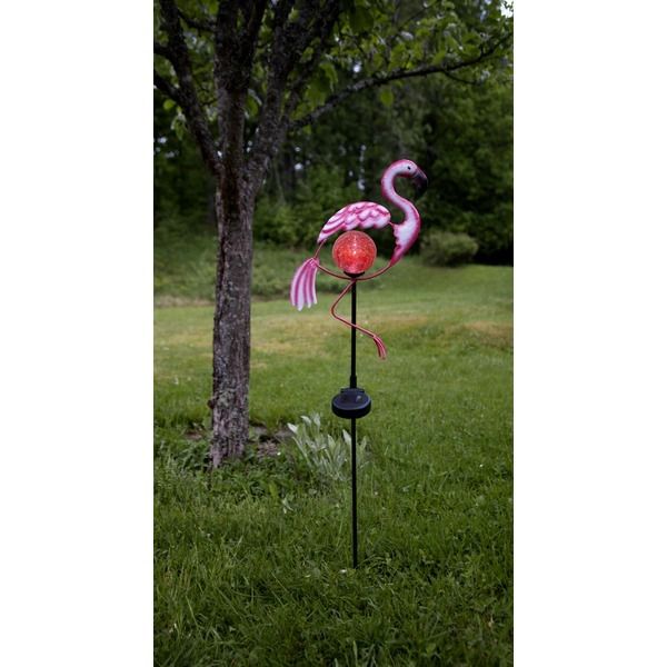 Décoration Solaire Flamingo - Pink, Lichtfarbe Red