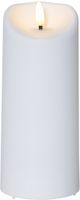 LED Pillar Kerze Flamme - Outdoor, Weiss, 18cm Höhe, Timerfunktion