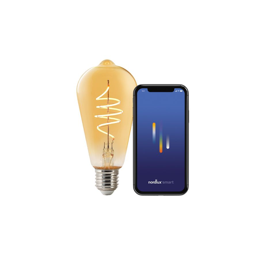 LED-Leuchtmittel Smart , Deco- E27, ST64 , Amber - 4.7W ,2200K, IP20