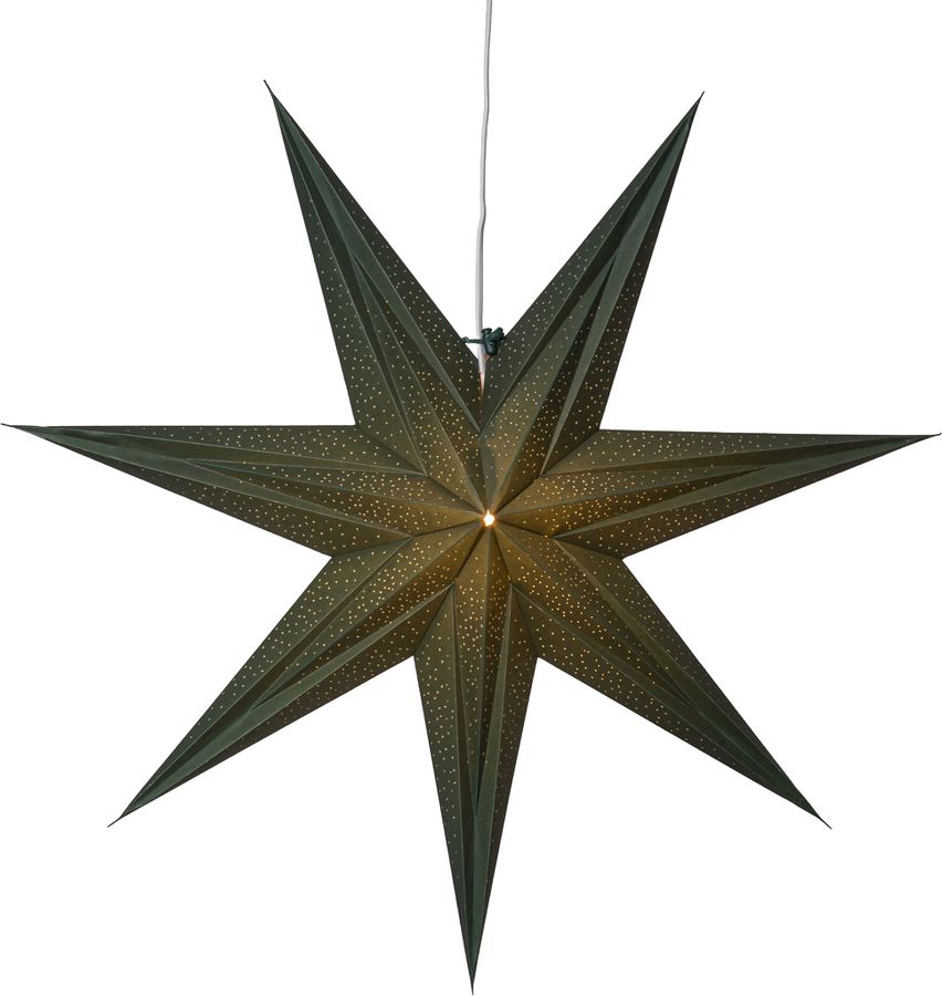 Papierstern Holly - Indoor, Grün, 60.00cm Höhe