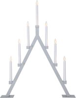 Kerzenleuchter Oliver - IP20, Grau, Warmweiss