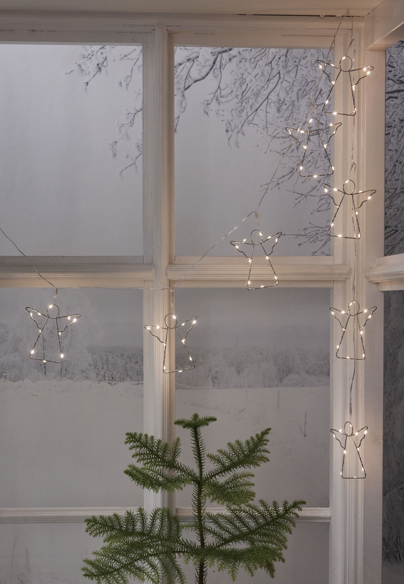 Lichterkette Angela - IP20, Warmweiss,Silber