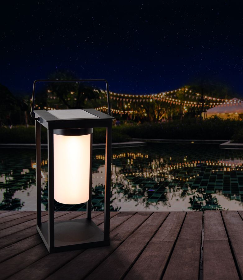 LED Camping-/Sockelleuchte h: 28cm - IP44, warmweiss