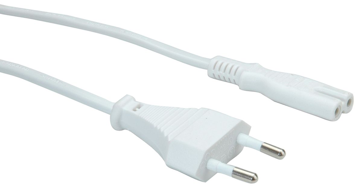 Câble d'alimentation du dispositif 1.8m - 1.8m, T11 - C7, weiss, H05VV-F 2G0.75mm2