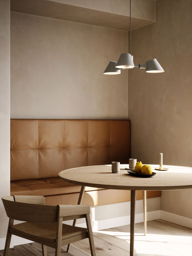 Stay , Pendelleuchte, Grau - IP20, E27