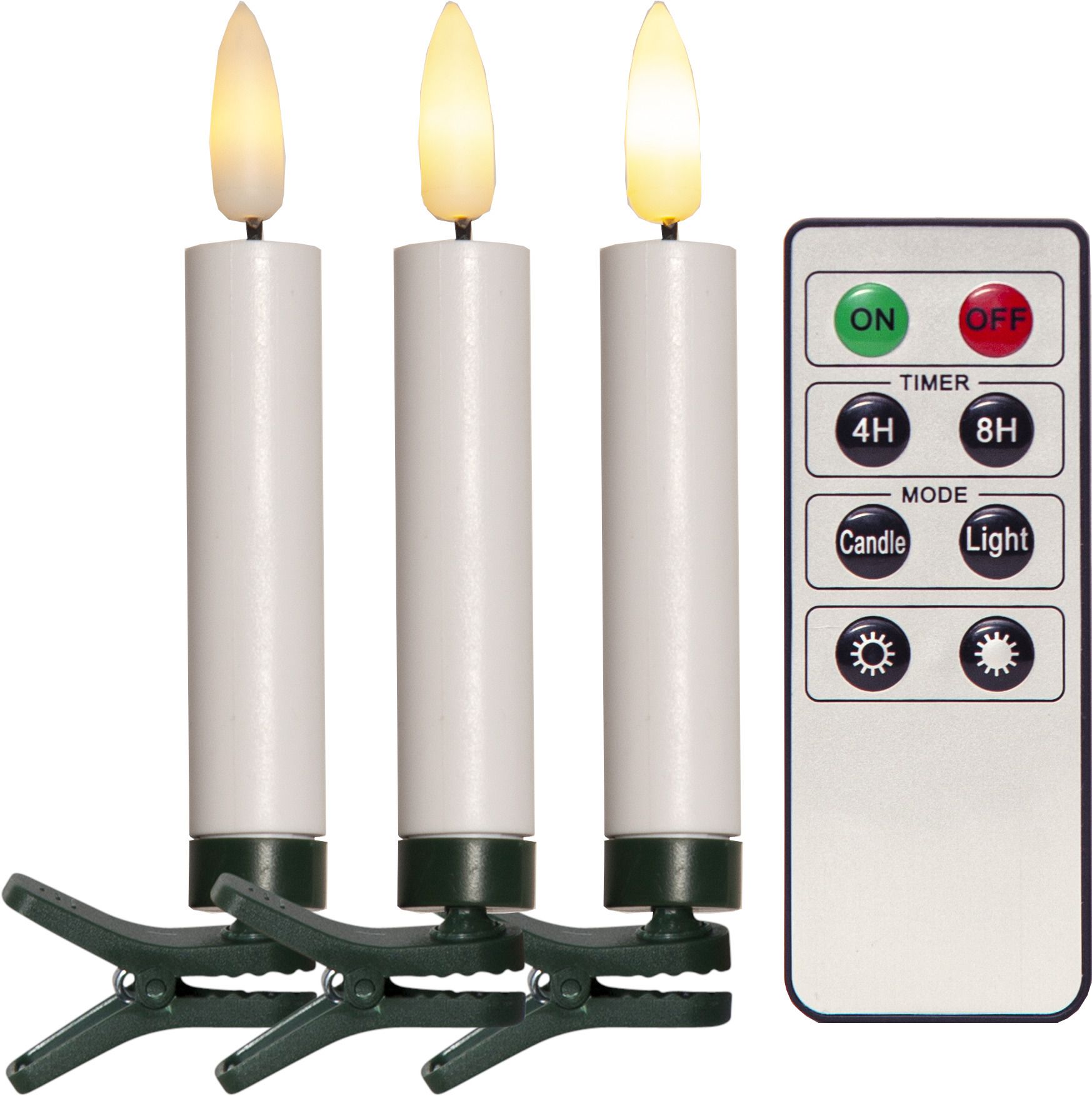 Baumkerzen Flamme - IP20, Warmweiss, Weiss