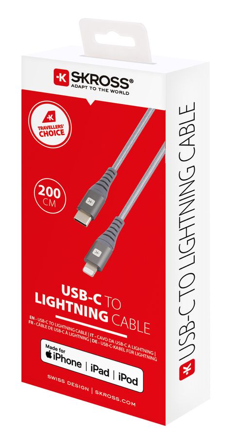 USB-C to Lightning Cable - 2m - USB-C to Lightning Cable, 2m, grau