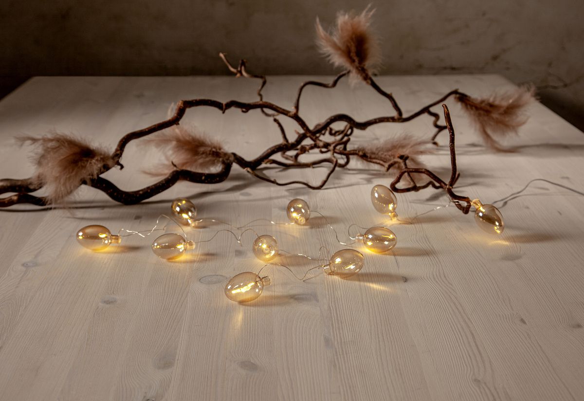 Lichterkette Shimmer - IP20, Beige, Warmweiss